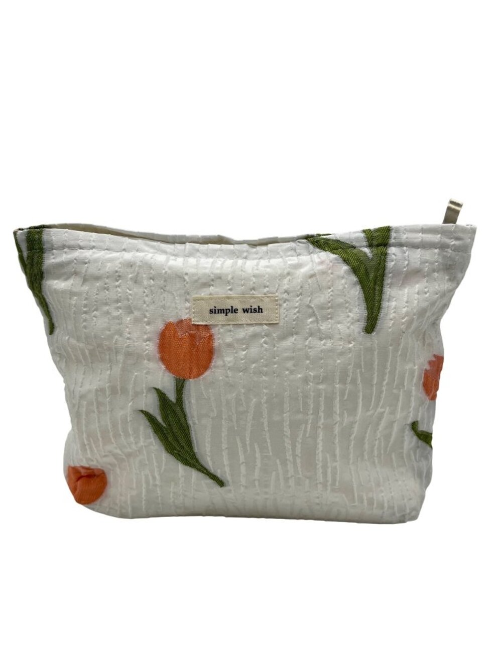 Simple Wish Floral White Makeup Bag